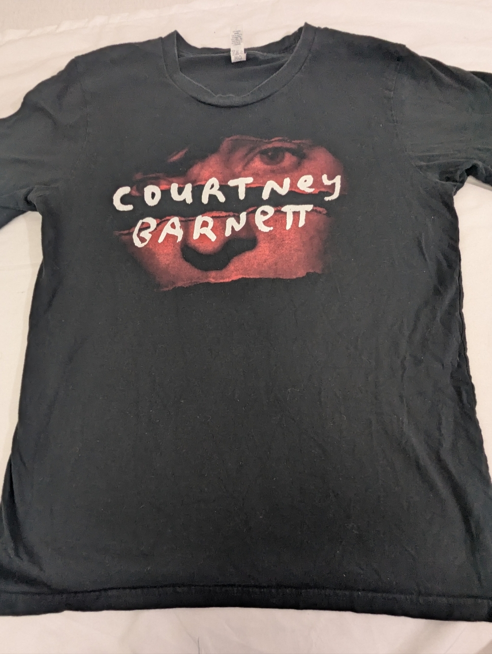 Courtney Barnett 2018 Concert Merch Black Tee Tour Loc/Dates Back Medium
